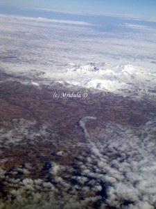 Europe and Alps from a Plane at 35 thousand feet
