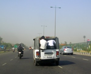 Over crowded vehicle, Gurgaon, India