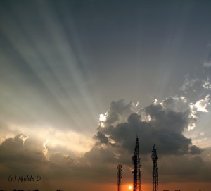 Skies from Bangalore, ray of Light