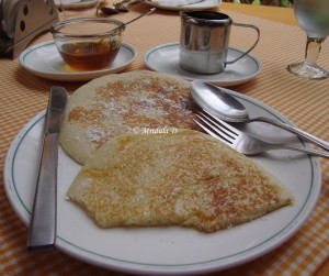 Pancakes with Honey and Butter