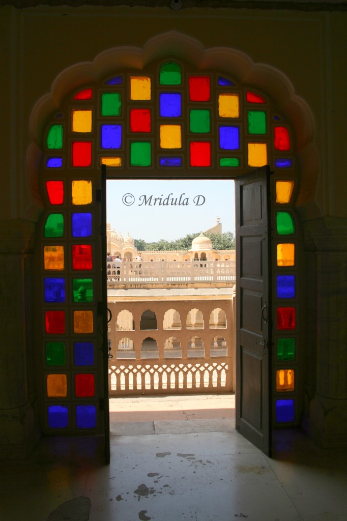 Colorful Glass Door Hawa Mahal Jaipur Rajasthan