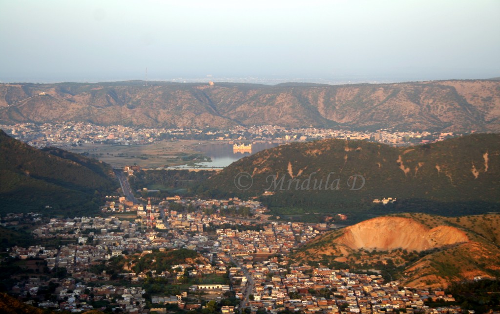Jaipur City as viewed from a hot air balloon