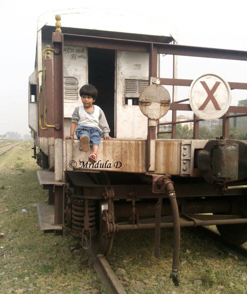 Chhavi in a Rail Wagon