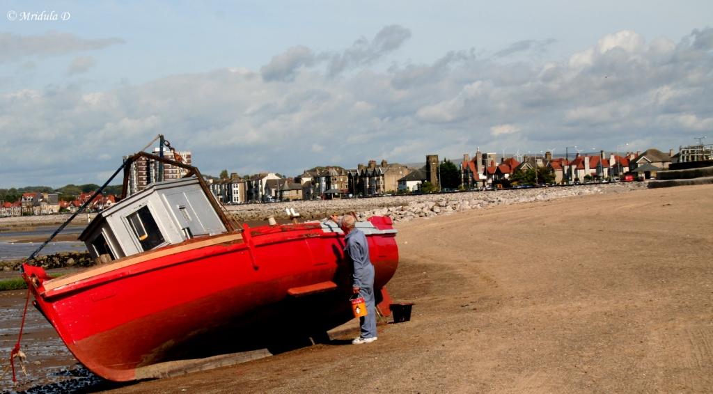 Painting the Boat, Morecambe, Lancaster, UK