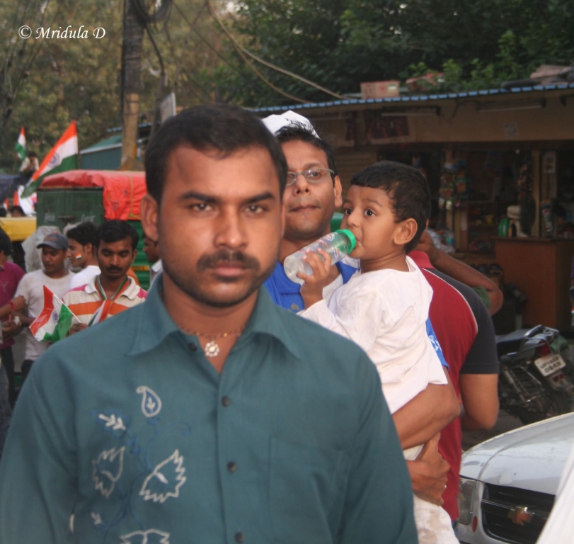 With Young Children at Ramlila Maidan