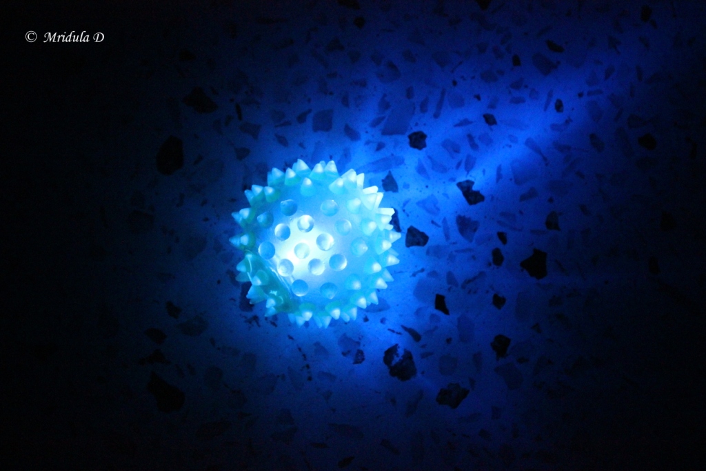 Blue Glow from a Ball