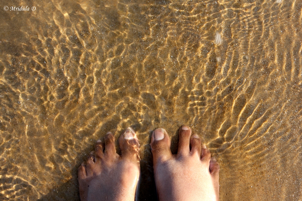 A Bit of Sun, Sand and Sea at My feet at Chandrabhaga Sea Beach, Konark, Odisha