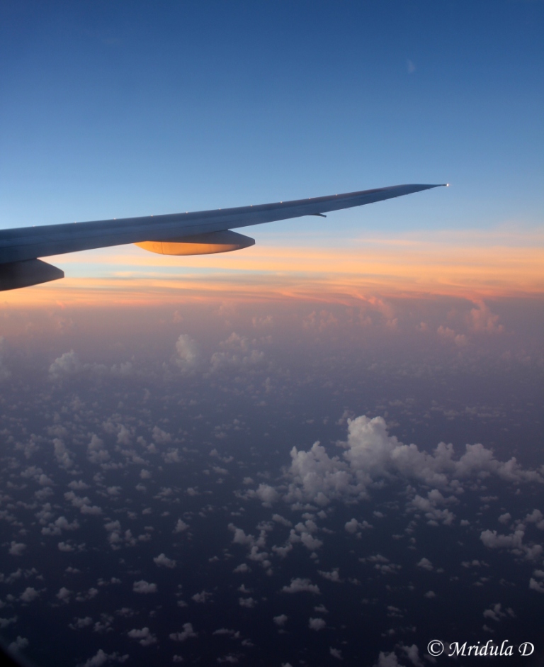 Dusk Picture, Clicked from an Aircraft