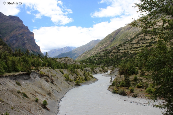 Beautiful View, Walking from Chame to Pisang, Annapurna Circuit Trek, Nepal
