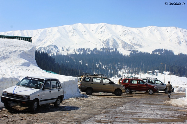 Cars at Gulmarg, Kashmir, India