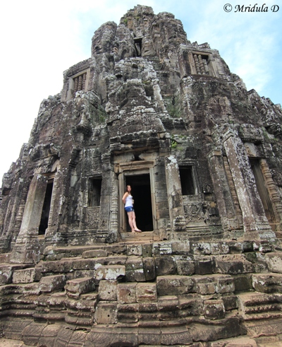 Posing at Bayon, Cambodia