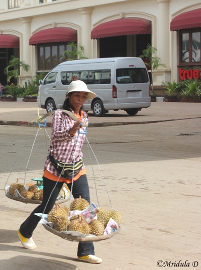 Woman Selling Fruits in Cambodia