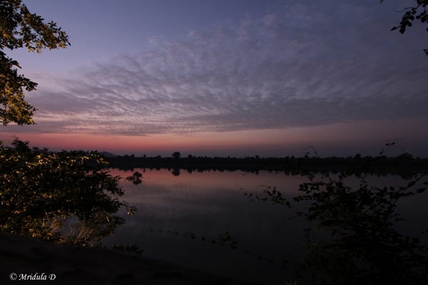 Sunset at Ken River Lodge, Panna, madhya Pradesh, India