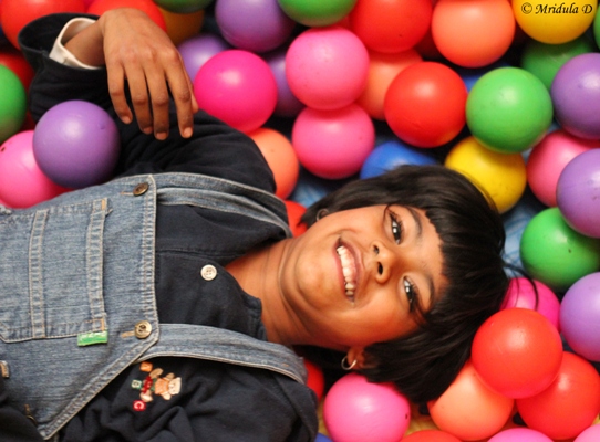 Chhavi playing with Colorful Balls