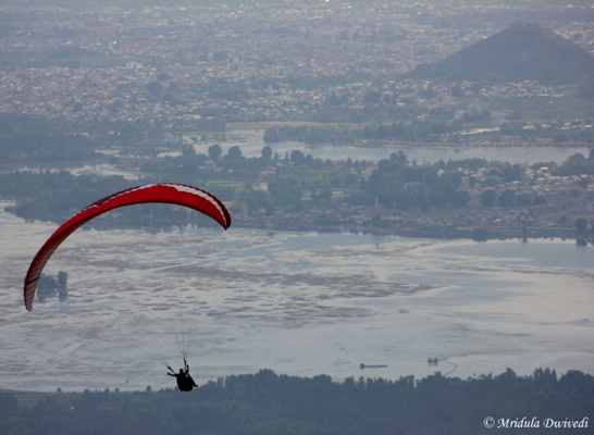 A Para-glider in Srinagar, Kashmir