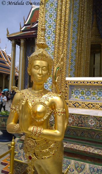 An idol of an Apsara at the Grand Palace in Bangkok, Thailand
