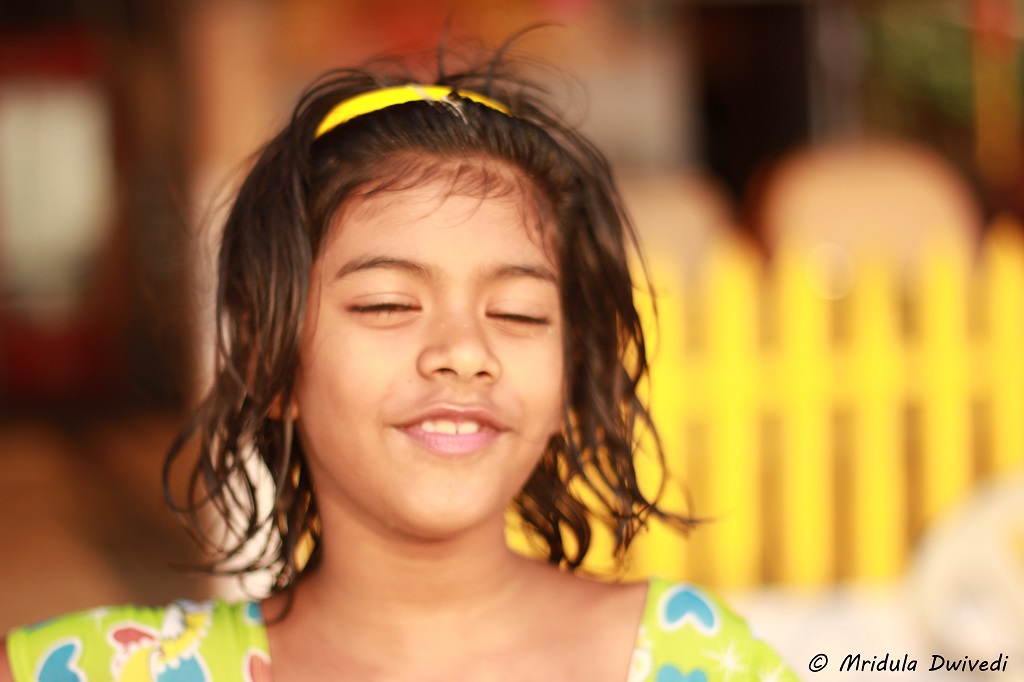 chhavi a small girl in Goa
