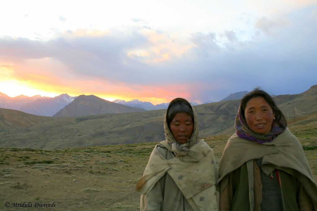 Women at Dusk, Spiti, Himachal Pradesh, India
