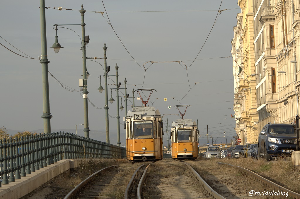 Tram 2 in Budapest, Hungary