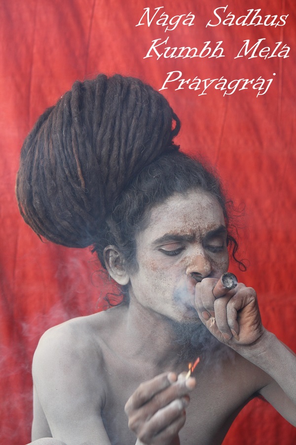 naga sadhu prayagraj kumbh mela smoking