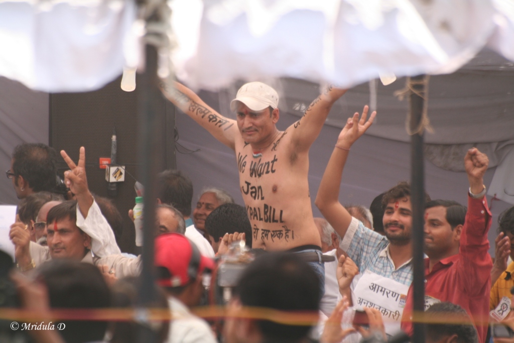 Body Art at Anna Hazare Fast at Jantar Mantar