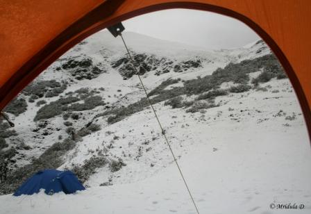 Snow at Talhauti, View from the Tent
