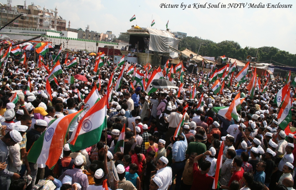 Crowds at Ramlila Maidan, Last Day