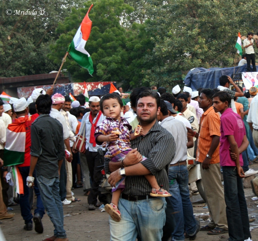 Protesting with Young Children at Ramlila Maidan