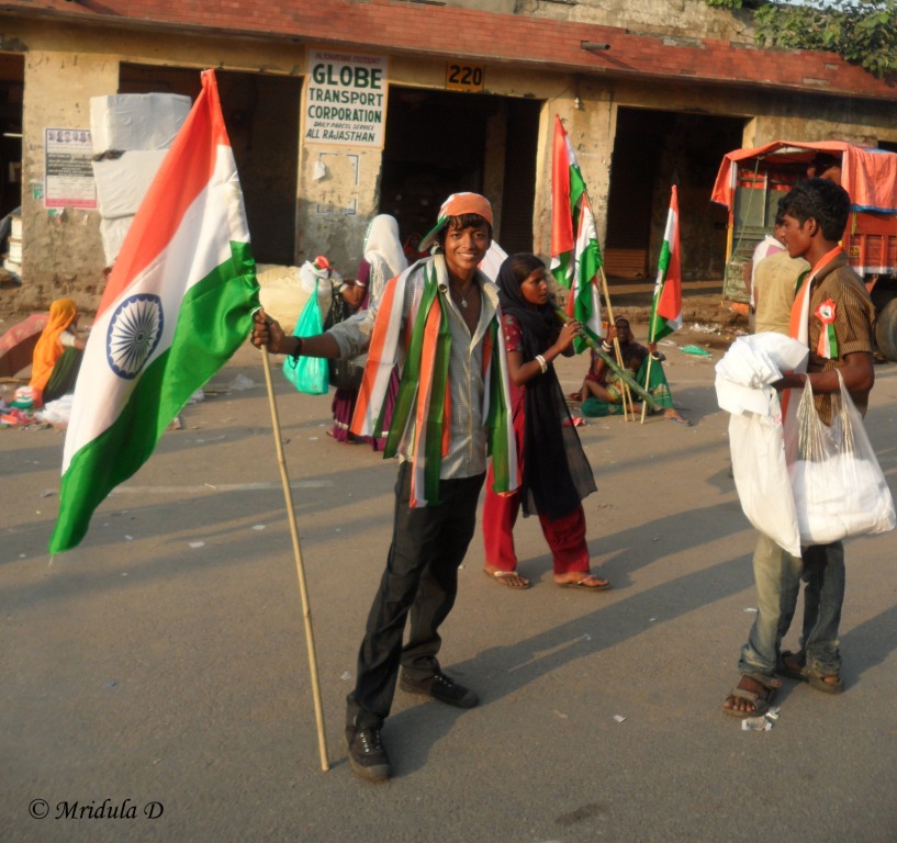 Selling Flags near the Ramlila Maidan