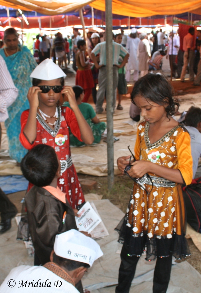 Small Girls at Ramlila Maidan