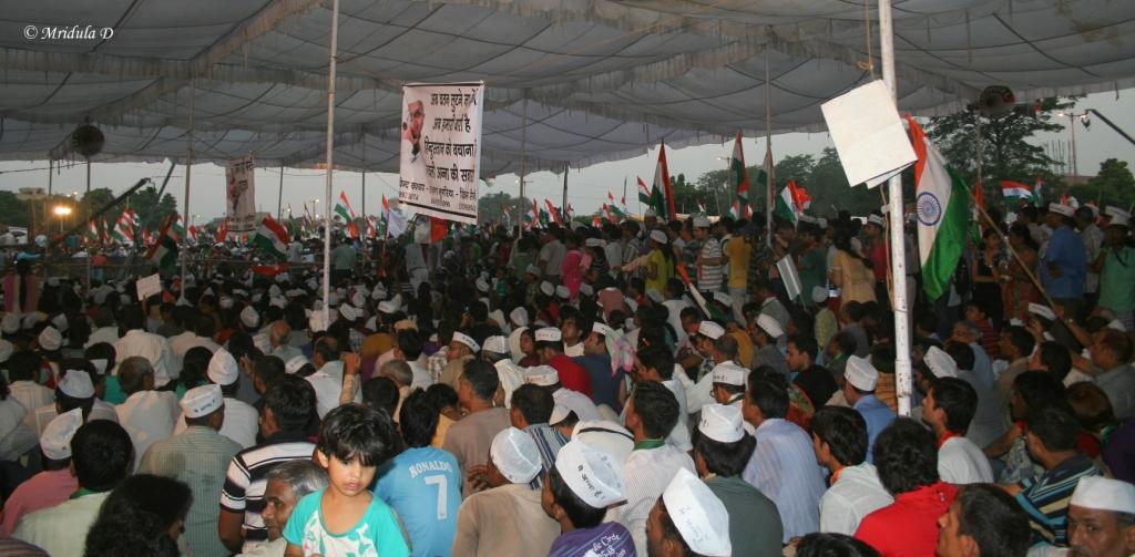 Tha Main Pandal at the Anna Hazare's Fast Site at Ramlila Maidan