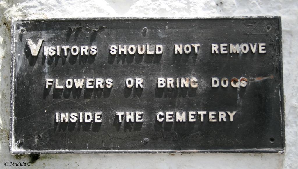 Cemetery Notice at Mussoorie