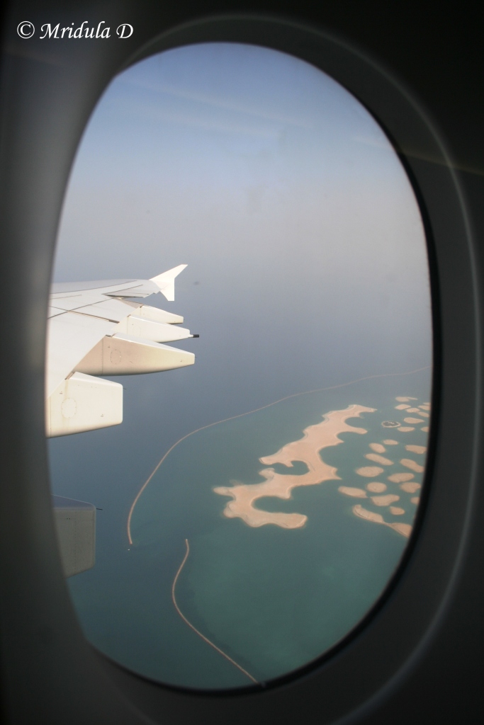 Take Off Over Dubai, in an Airbus A 380-800
