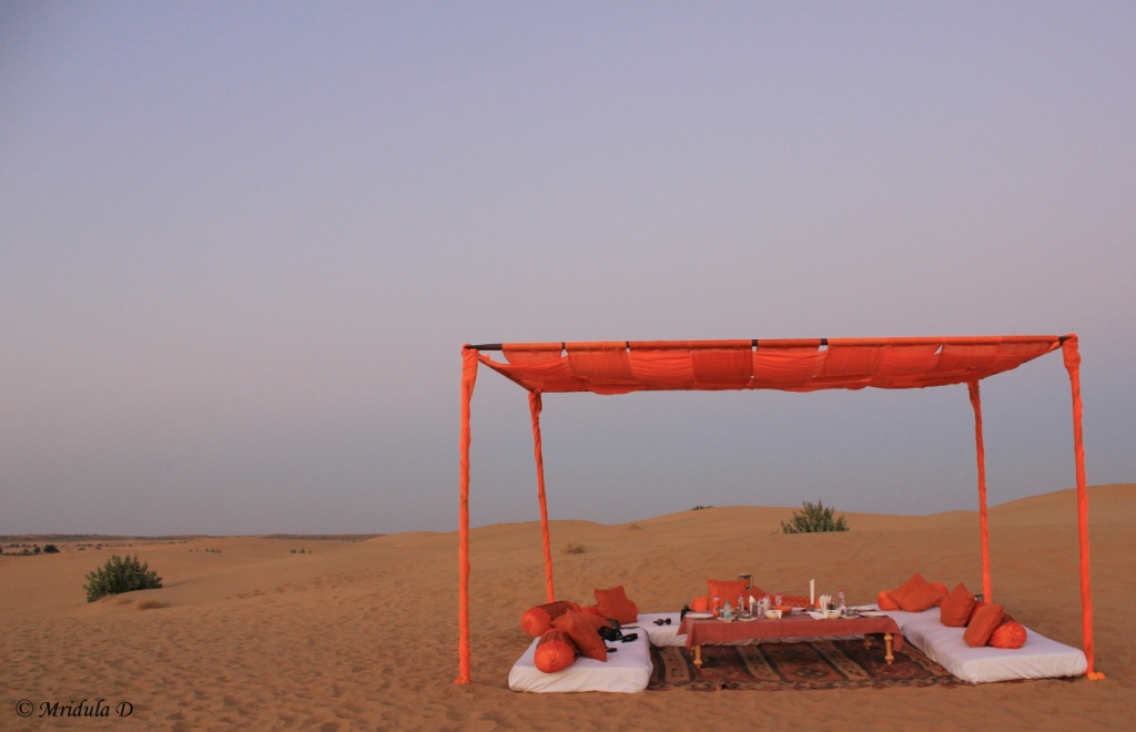 The Setup at the Sand Dunes by Suryagarh, Jaisalmer