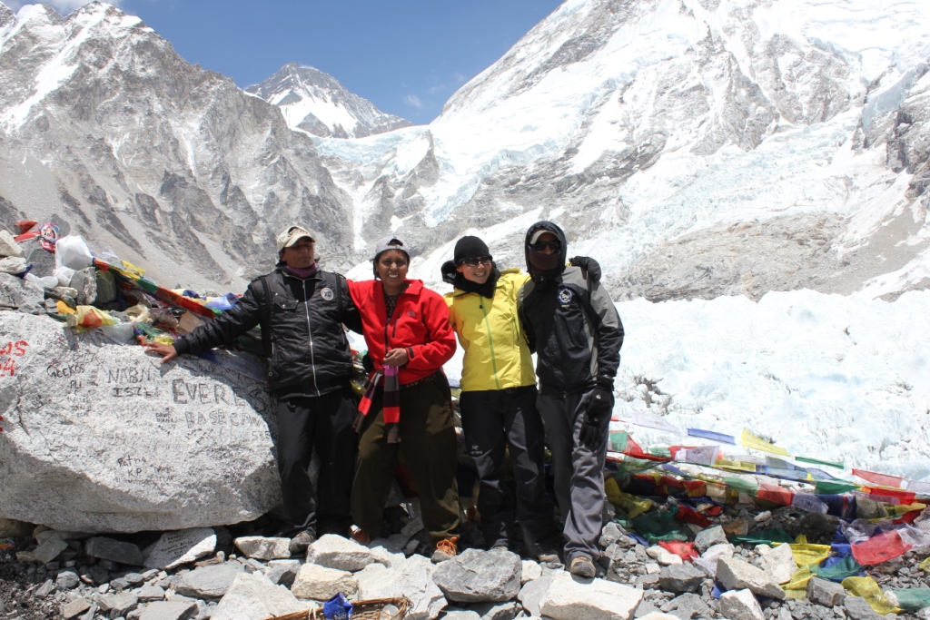 Deepak, Me, Diana and Gokarna at the Everest Base Camp