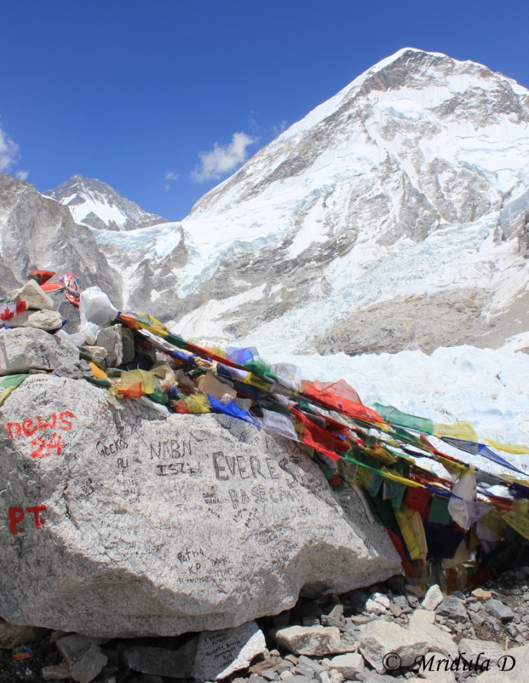 The Milestone at the Everest Base Camp