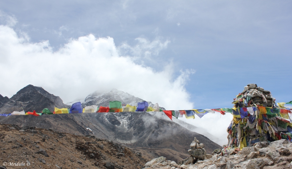 The Prayer Flags and the Chortens, Everest Base Camp Trek, Nepal