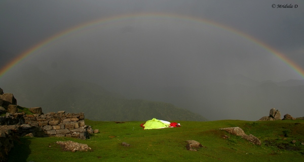 Rainbow at Triund, Himachal Pradesh