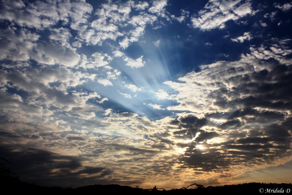 Sun Rays Filtering Through Clouds, Lakshman Sagar, Pali, Rajasthan