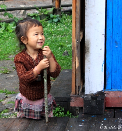 A Child at a Lodge, Annapurna Circuit Trek, Nepal