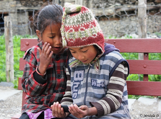 Kids at Manang, Nepal