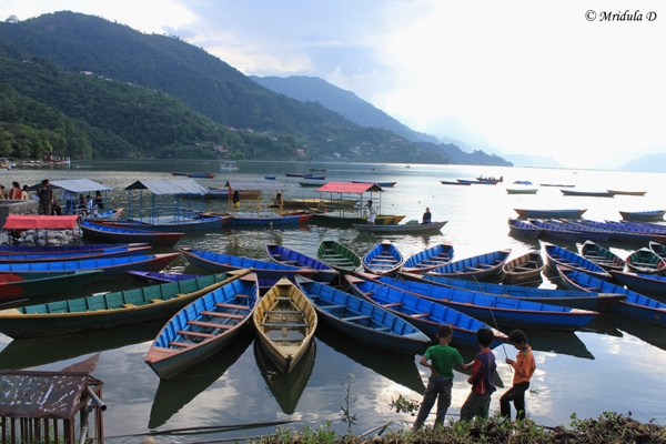 Boats at Phewa Lake, Pokhara, Nepal