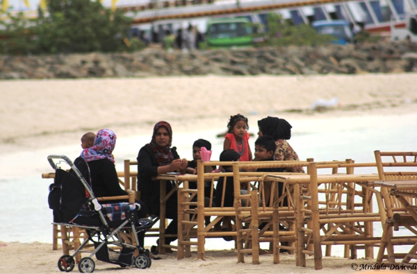 A Local Family at Maafushi, Maldives