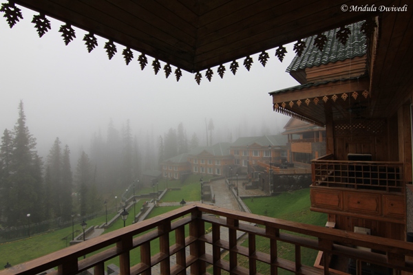 A view of the hilla from the Khyber Hotel in Gulmarg, India