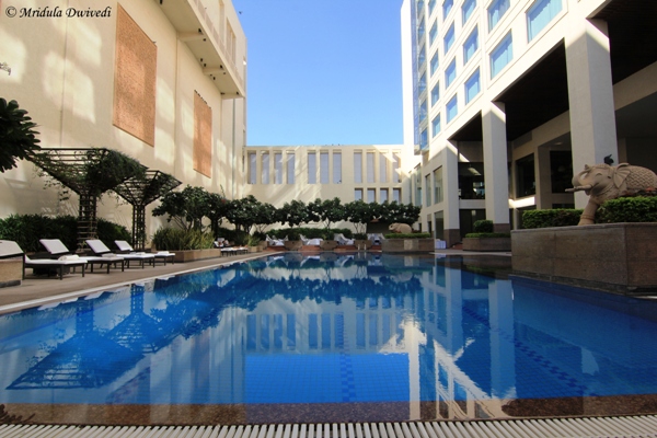 The Swimming Pool at the Jaipur Marriott