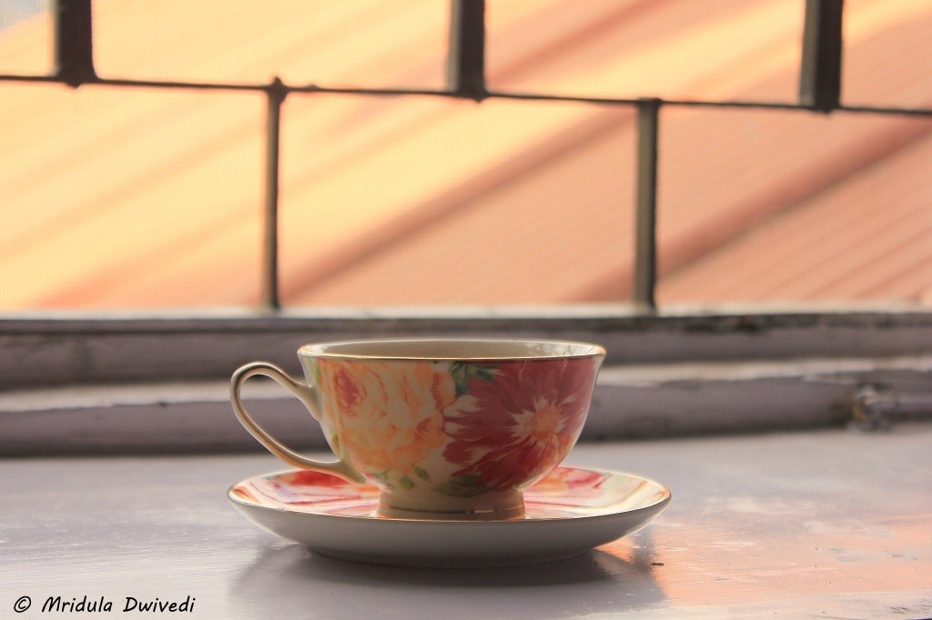 chai in a colorful cup