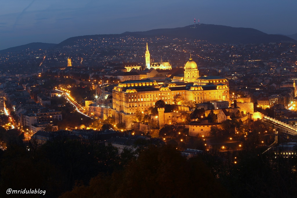 Buda Castle photographed from Gellert Hill
