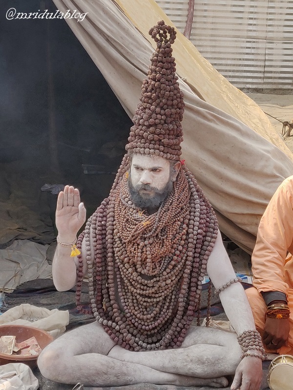 naga sadhu from juna akhara at prayagraj