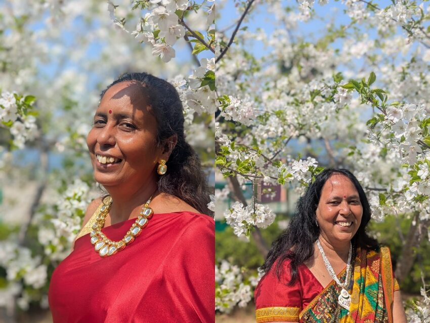 Alka and Mridula Wearing Saree in Yokosuka Japan