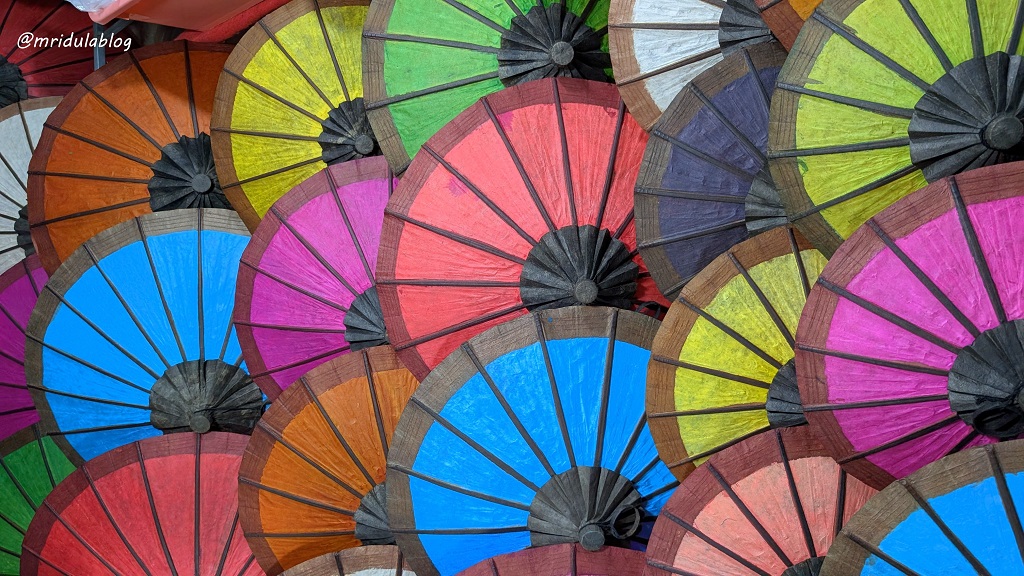 Colorful Umbrellas for Sale, Night Market, Luang Prabang, Laos